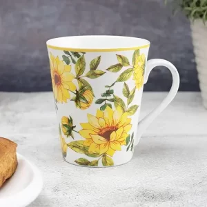 Clay Craft Zing Imperial Coffee & Milk Mug, 340ml, Set of 2 Yellow